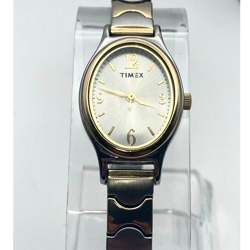 Timex Cavatina Women's Watch 21mm - Gold Silver Tones Expandable - New Battery